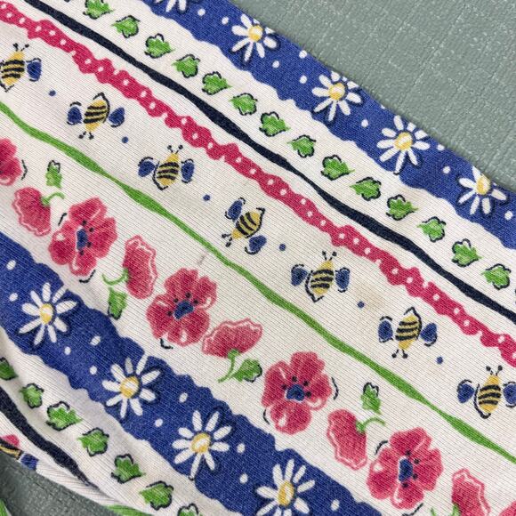 Vintage OshKosh B'gosh Striped Floral Garden Leggings 24 Months - Picture 8 of 9
